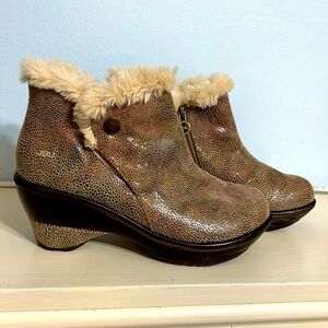 EUC JBU by JAMBA "Mesa" Ankle Boot - Leather and Fur Lining - Size 7